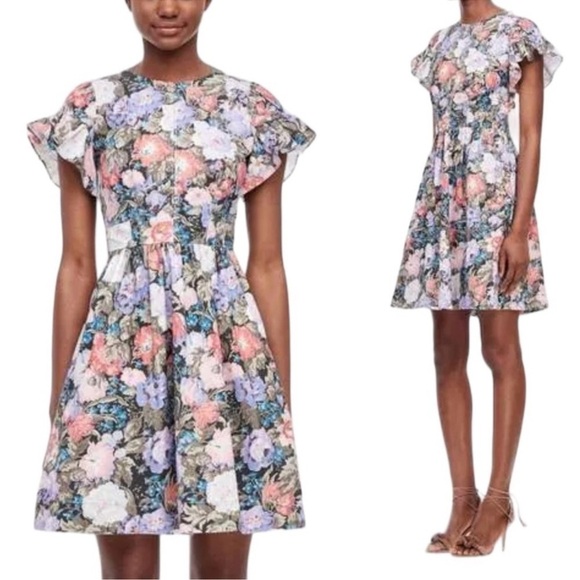 Rebecca Taylor Penelope Floral Dress - Size 8 - Picture 2 of 7